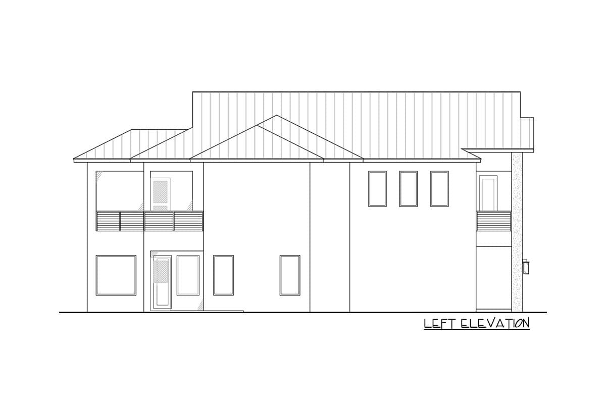 Plan 65682BS: Modern Two-level Home Plan with Second-level Kitchenette - Image #4 - Coastal, Contemporary, Florida-Style, Modern