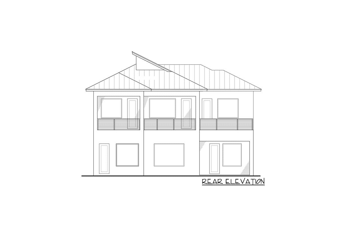 Plan 65682BS: Modern Two-level Home Plan with Second-level Kitchenette - Image #5 - Coastal, Contemporary, Florida-Style, Modern