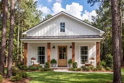 One Bed and Bath Farmhouse-style Cabin - 732 Sq Ft