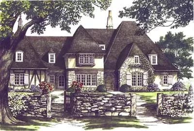 Distinctive Tudor Home Plan