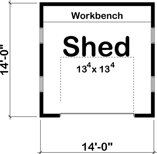 Plan 623006DJ: Shed Plan with Clerestory Windows - Floor Plan - Main Level - Country, Southern, Southern Traditional, Traditional