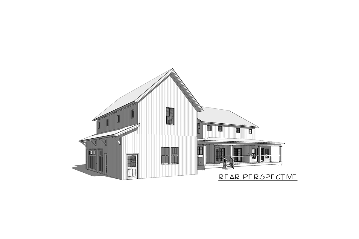 Plan 46439LA: 4-Bedroom Farmhouse Plan with Optional Garage Loft - 3296 Sq Ft - Image #8 - Country, Farmhouse, Modern Farmhouse, Traditional