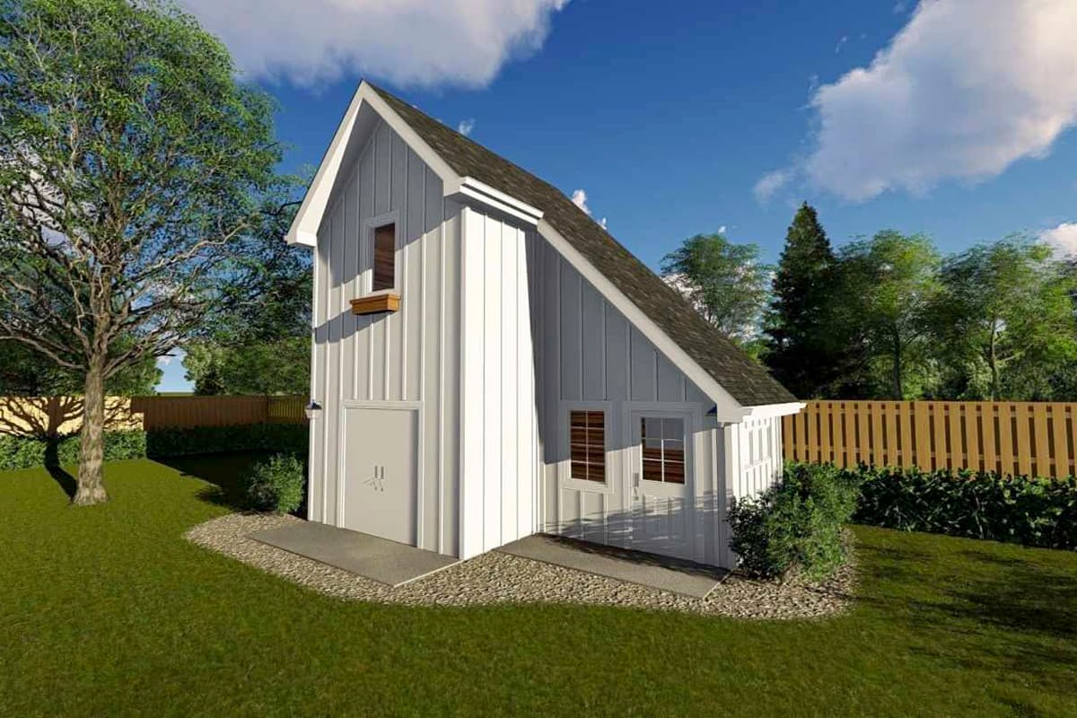 Plan 623007DJ: Tall Shed with Two Entrances - Image #5 - Country, Farmhouse, Modern Farmhouse, Southern, Traditional
