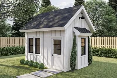 Shed Plan with Board and Batten Siding