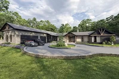 Spacious Ranch House Plan with Wine Cellar and Flex Room