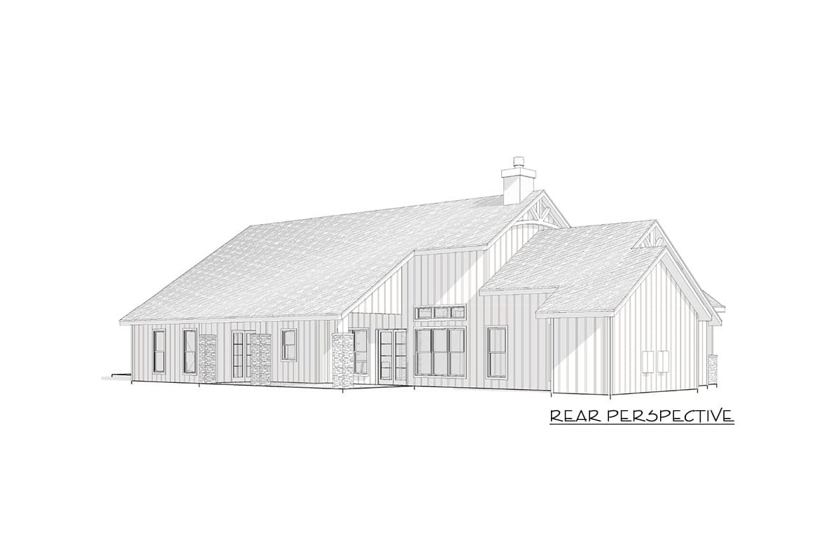 Plan 430074LY: 3-Bed New American Craftsman Plan with Split Bedrooms and Home Office - Image #7 - Craftsman, Hill Country, New American, Ranch, Rustic