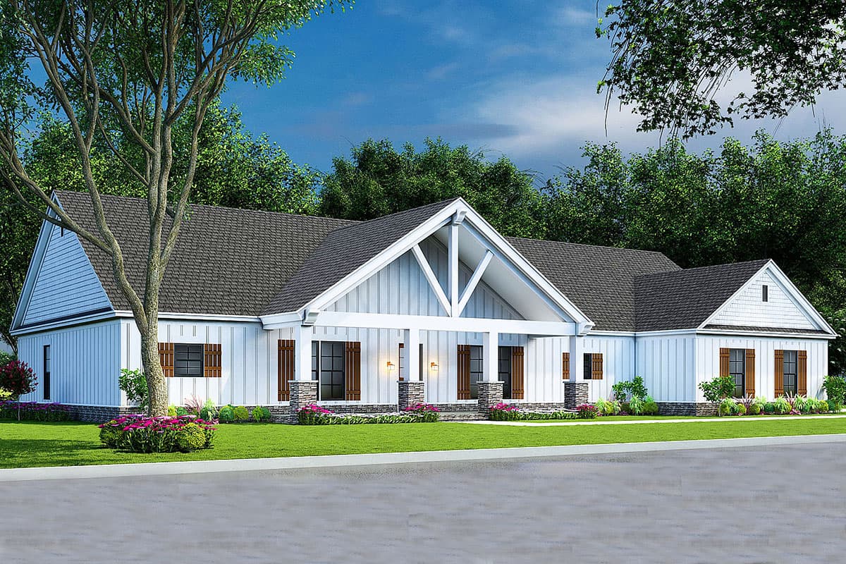 Plan 70812MK: Multi-generational Ranch Home Plan with 1-Bed Apartment Attached - 3777 Sq Ft - Image #12 - Country, Craftsman, New American, Ranch