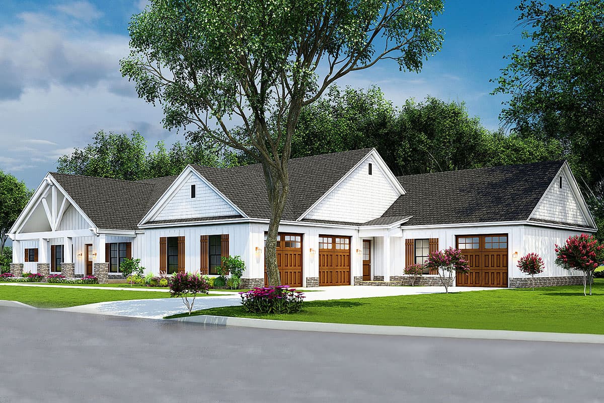 Plan 70812MK: Multi-generational Ranch Home Plan with 1-Bed Apartment Attached - 3777 Sq Ft - Image #10 - Country, Craftsman, New American, Ranch