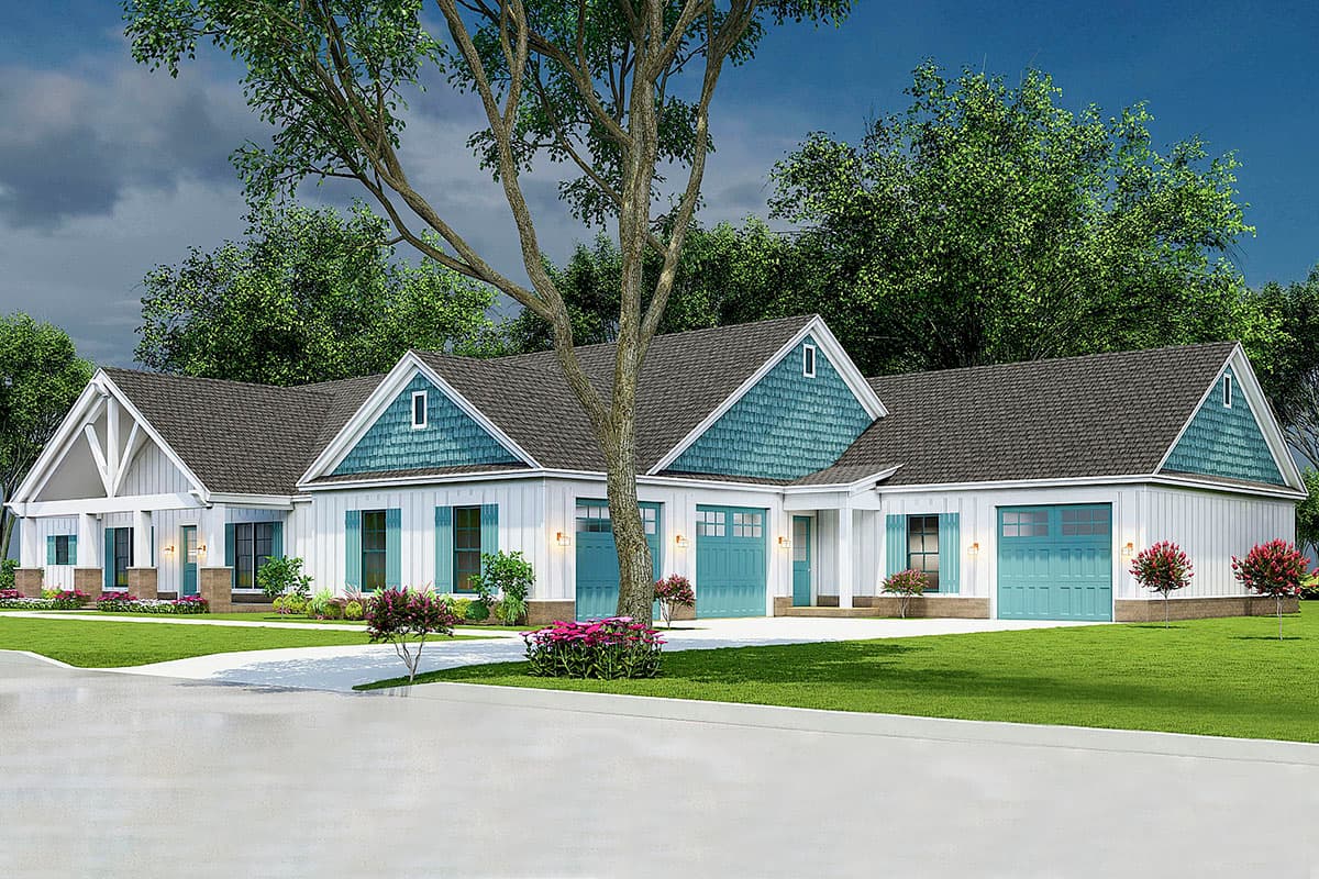 Plan 70812MK: Multi-generational Ranch Home Plan with 1-Bed Apartment Attached - 3777 Sq Ft - Image #7 - Country, Craftsman, New American, Ranch