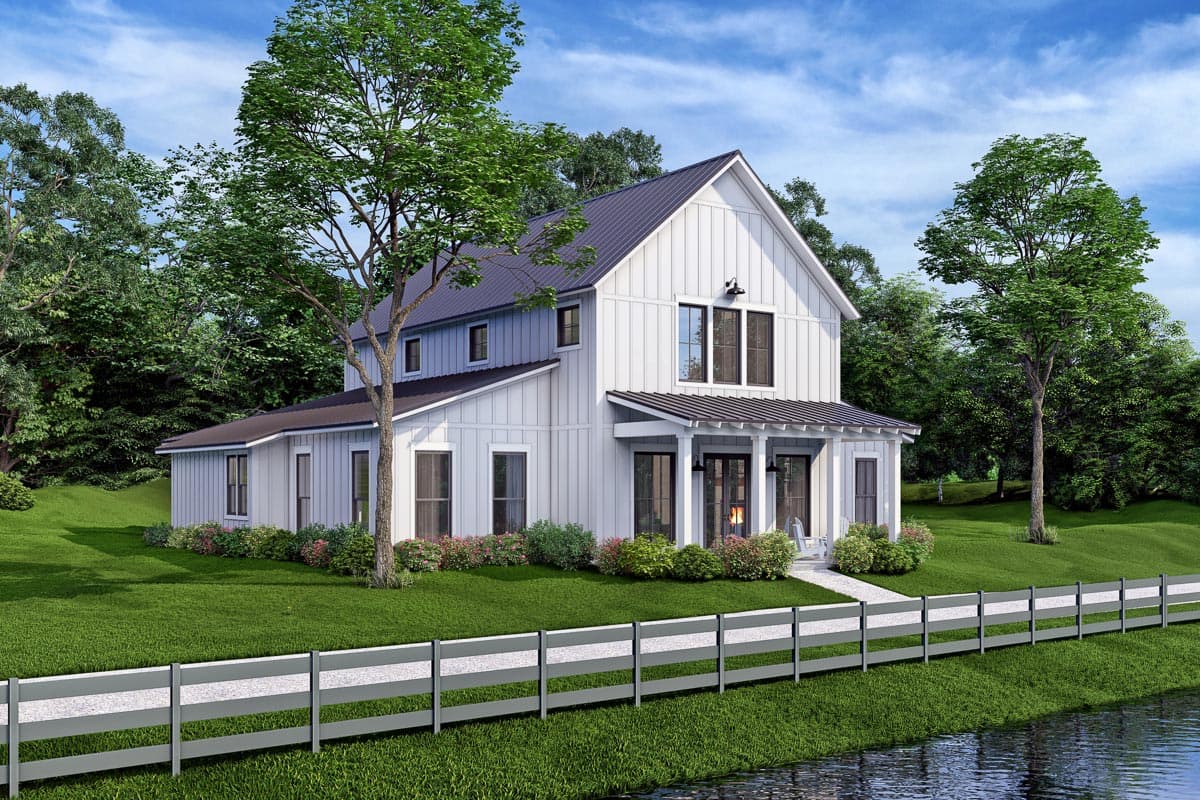 Plan 51867HZ: Rustic Farmhouse with Two-Story Great Room and Loft - 2992 Sq Ft - Image #15 - Barndominium, Country, Farmhouse, Modern Farmhouse, New American, Rustic, Traditional