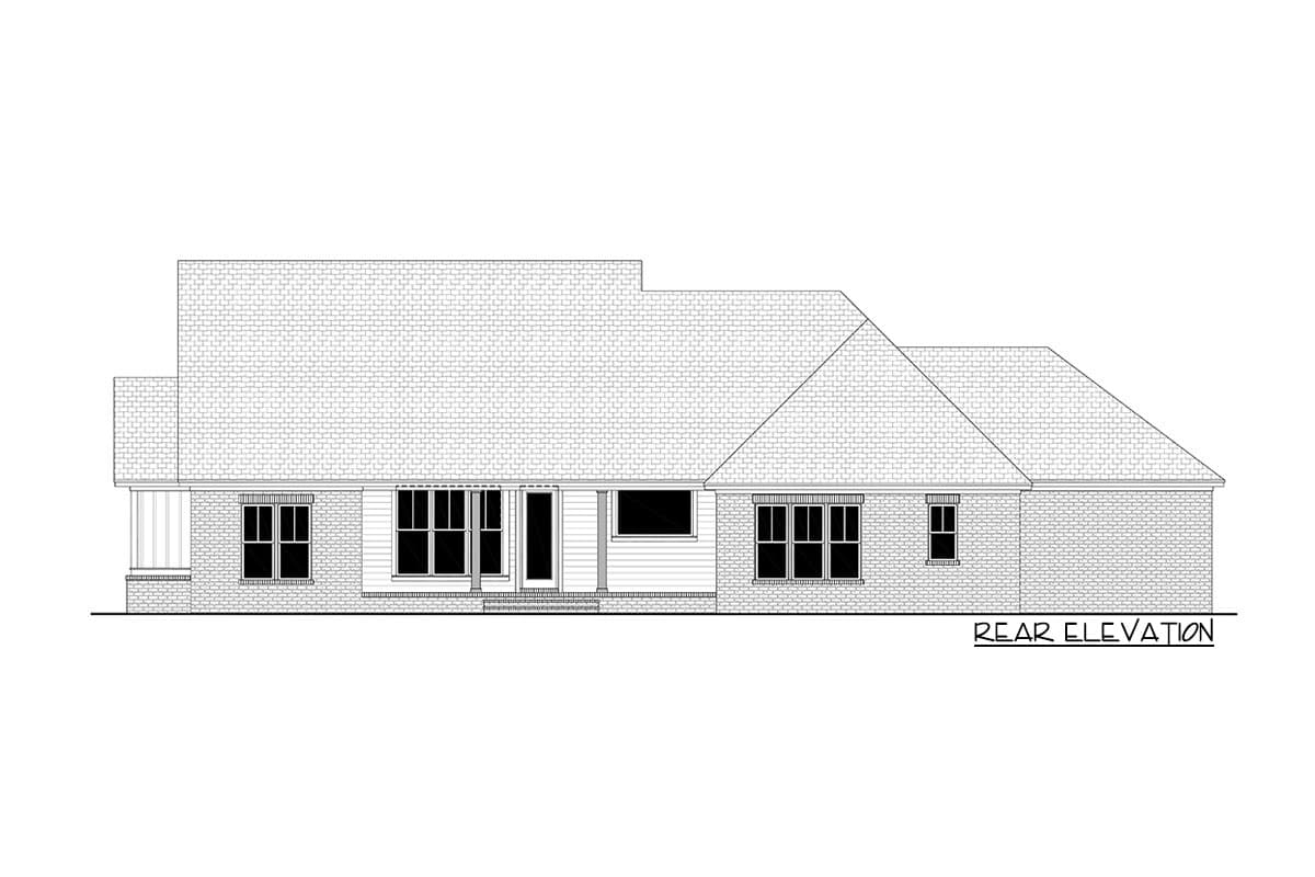 Plan 51868HZ: Open 3-Bed New American Farmhouse with 3-Car Garage - Image #36 - Country, Craftsman, Farmhouse, Modern Farmhouse, New American