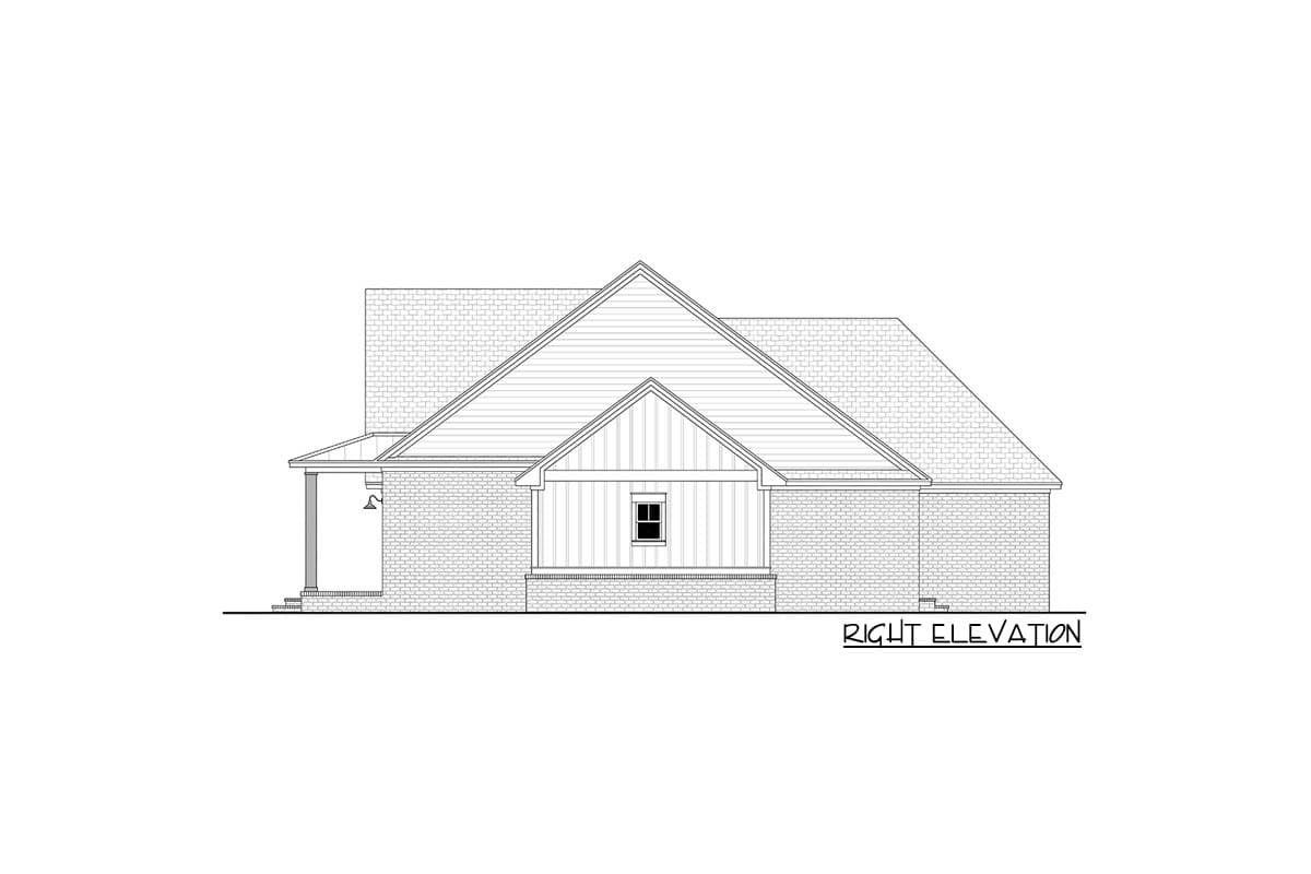 Plan 51868HZ: Open 3-Bed New American Farmhouse with 3-Car Garage - Image #37 - Country, Craftsman, Farmhouse, Modern Farmhouse, New American