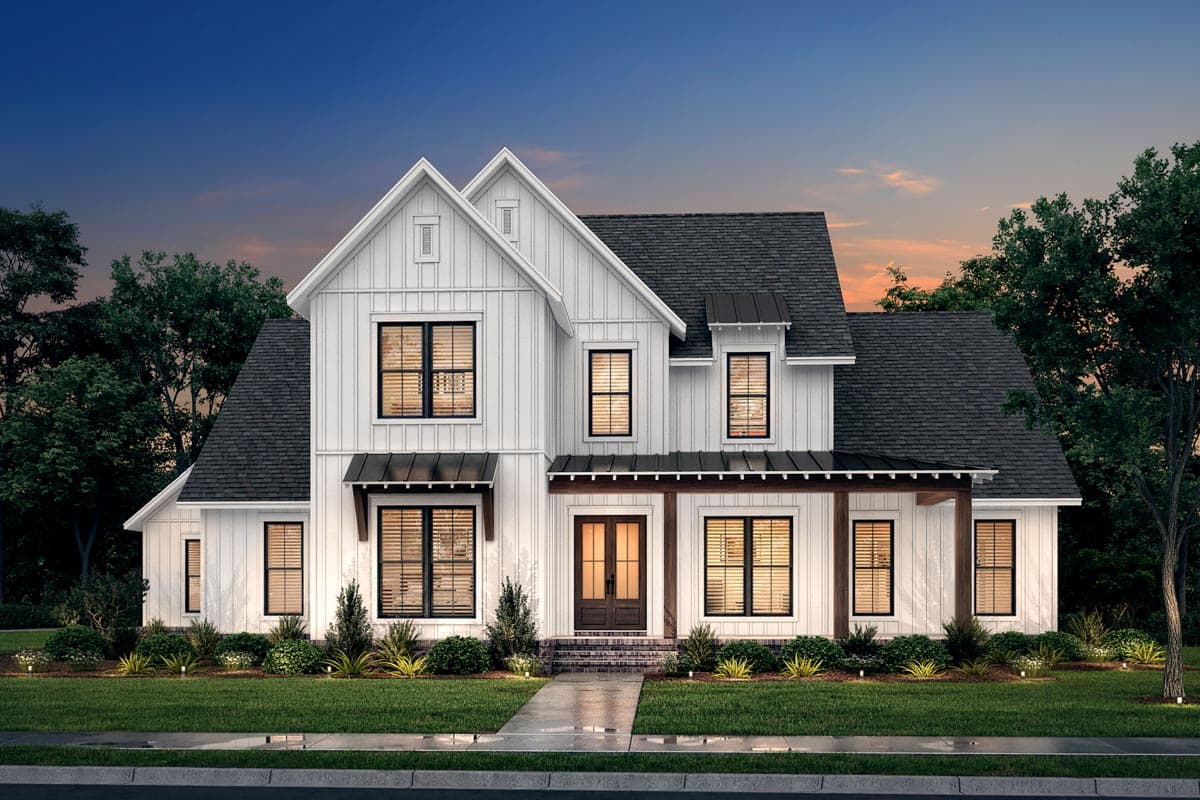 Plan 51869HZ: 2-Story Modern Farmhouse with Home Office and Large Rear Porch - Image #13 - Country, Craftsman, Modern Farmhouse, New American