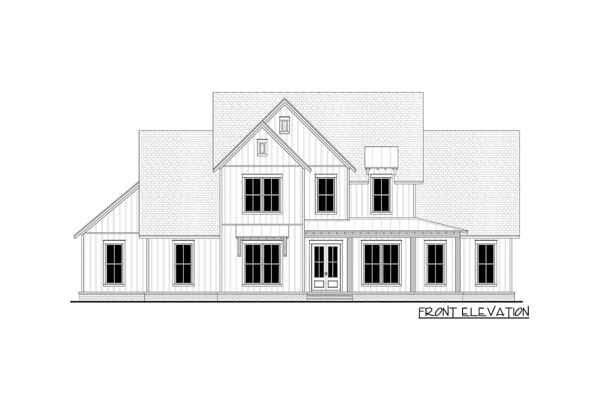 Plan 51869HZ: 2-Story Modern Farmhouse with Home Office and Large Rear Porch - Image #15 - Country, Craftsman, Modern Farmhouse, New American