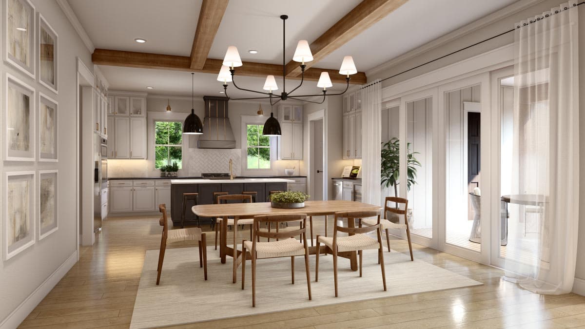 Plan 51869HZ: 2-Story Modern Farmhouse with Home Office and Large Rear Porch - Image #7 - Country, Craftsman, Modern Farmhouse, New American