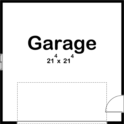 Plan 623018DJ: 2-Car Detached Garage or Stand-alone Workshop Plan - 484 Sq Ft - Floor Plan - Main Level - Country, Traditional