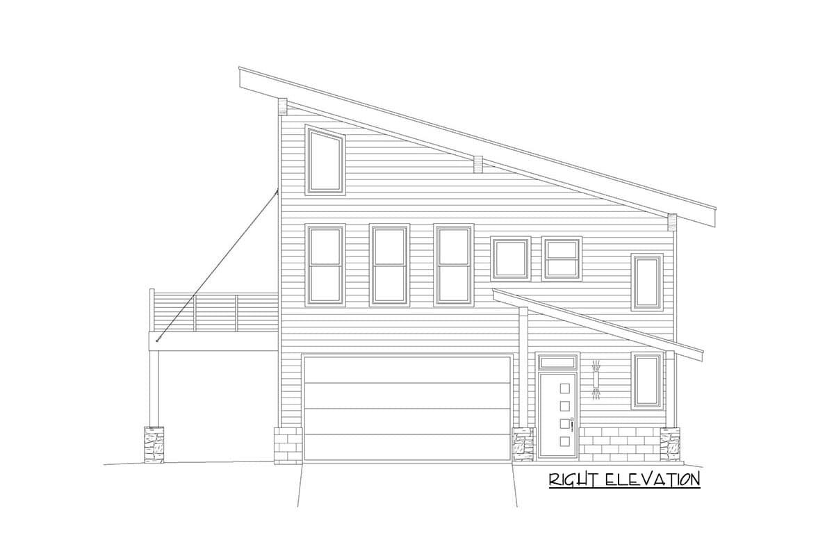 Plan 68775VR: Mountain Home Plan with Third Level Loft - Image #5 - Contemporary, Mid Century Modern, Modern, Mountain, Northwest, Rustic