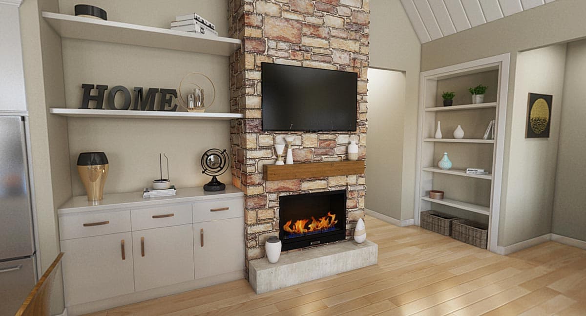 Plan 69774AM: 3-Bed New American House Plan with Open Concept Living Space - 1373 Sq Ft - Image #9 - Country, Farmhouse, Modern Farmhouse, New American, Traditional