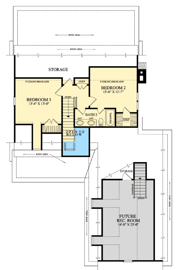 Plan 32598WP: L-Shaped Cape Cod Home Plan - Floor Plan - 2nd Floor - Cape Cod, Traditional