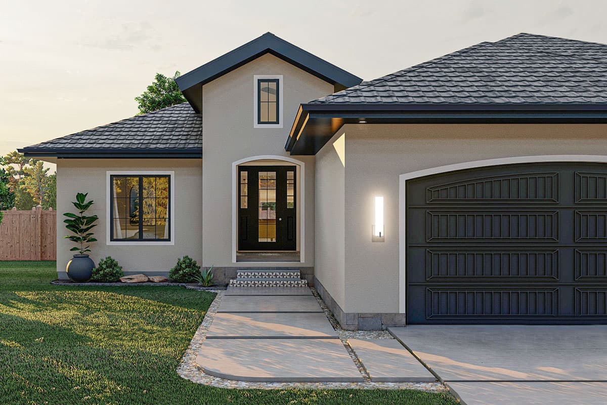Plan 623019DJ: 1-Story Mediterranean House Plan with Stucco Exterior and a 2-Car Garage - Image #14 - European, Mediterranean, Ranch, Southern