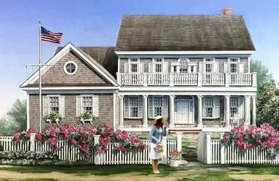 Shingle Style Home with First Floor Master - 3277 Sq Ft
