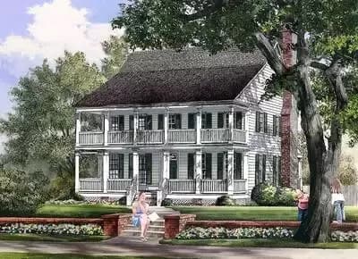Delightful Stacked Porches