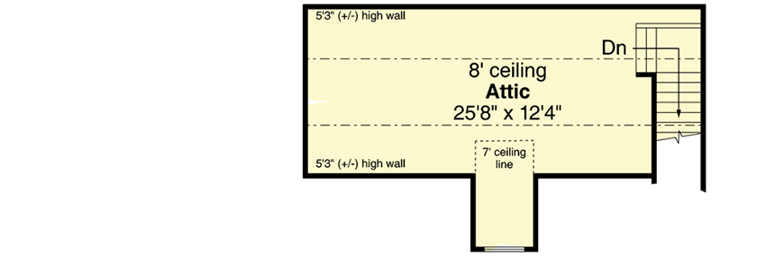 Plan 720052DA: Traditional 2-Car Garage Design with Carport on the Side - Floor Plan - 2nd Floor - Traditional