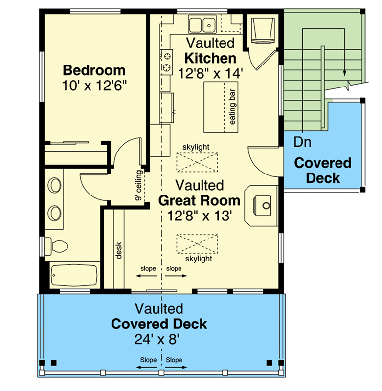 Plan 720056DA: Craftsman Carriage House Plan with Covered Deck - Floor Plan - 2nd Floor - Carriage, Craftsman, Vacation