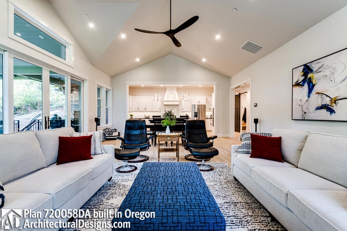 Plan 720058DA: One-story New American House Plan with Pocket Home Office and a Dog Room - Image #5 - Country, Craftsman, New American, Ranch