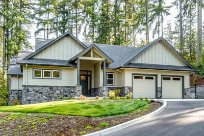 One-story New American House Plan with Pocket Home Office and a Dog Room