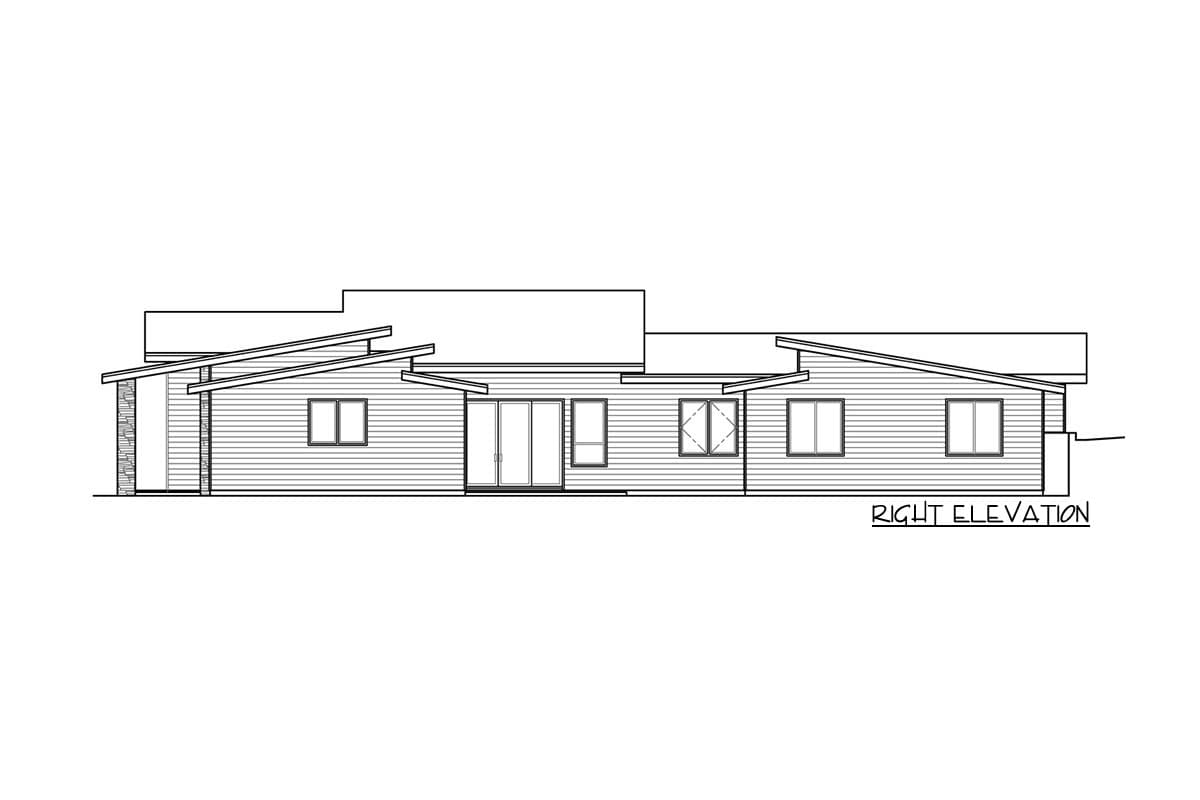 Plan 720064DA: Modern U-shaped House Plan with Den and Open-Concept Living Space  - Image #4 - Contemporary, Modern, Northwest