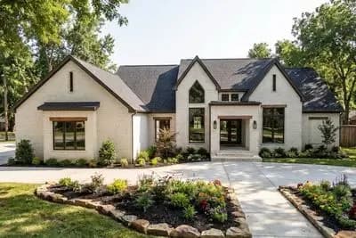 One-Story Transitional House Plan with Modern Elegance Laundry Access from the Master Suite - 2370 S