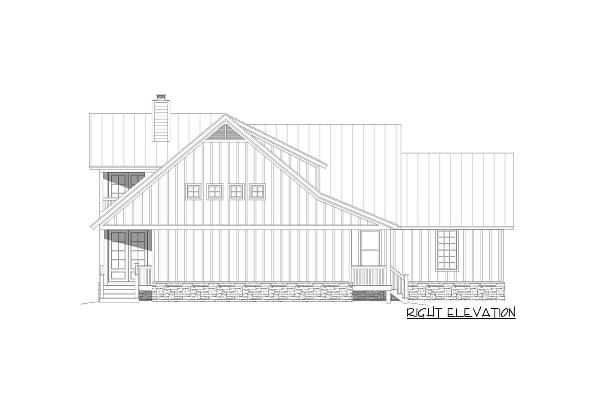 Plan 68778VR: Country Farmhouse Plan with Loft Overlooking the Great Room and an Outdoor Balcony  - Image #5 - Country, Craftsman, Farmhouse, Mountain, New American