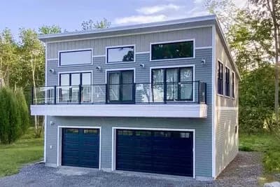 3-Car Modern Garage Apartment with Balcony