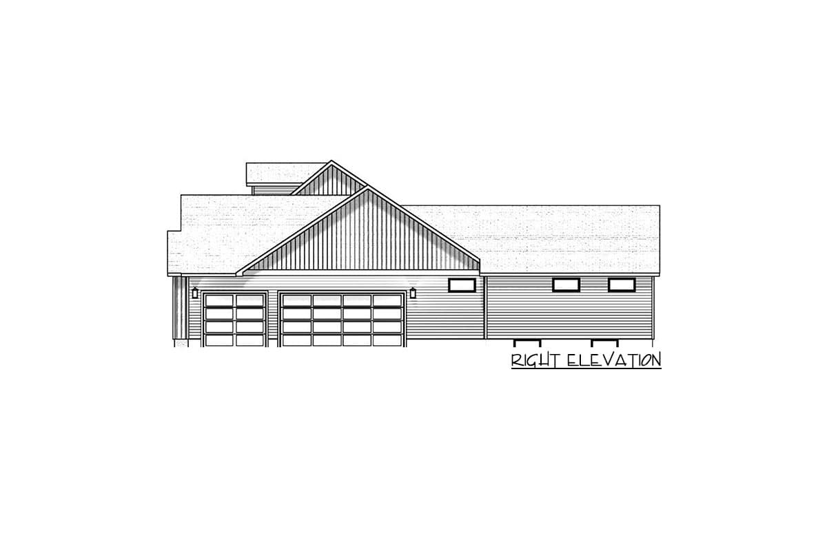Plan 911011JVD: 4-Bed Modern Farmhouse House Plan with Home Office - 3345 Sq Ft - Image #7 - Country, Craftsman, Modern Farmhouse, Traditional