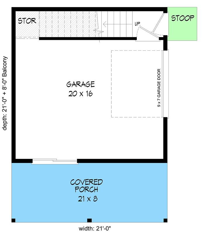 Plan 68780VR: Contemporary Loft Plan with Large Second Floor Balcony - Floor Plan - Main Level - Carriage, Contemporary, Mountain