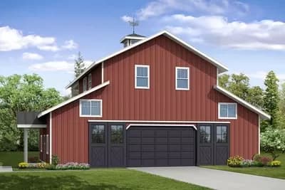 Barndominium Garage Apartment with Home Office and Game Room
