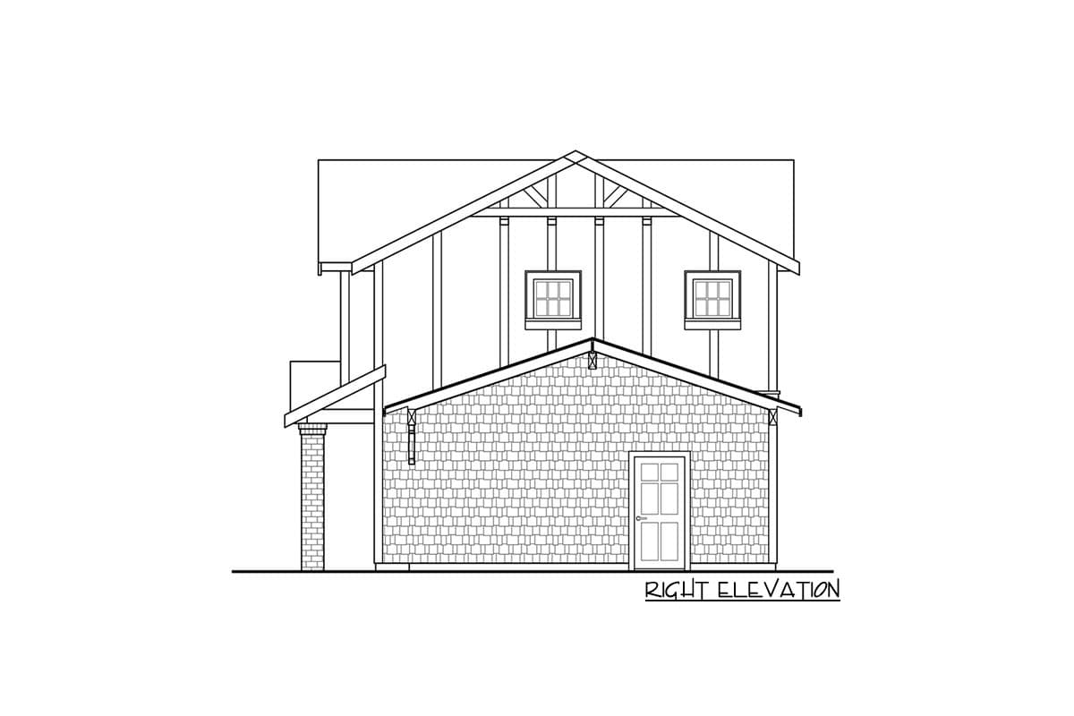 Plan 720078DA: Garage Apartment with Vaulted Ceilings and European Styling - Image #4 - Carriage, European, Tudor