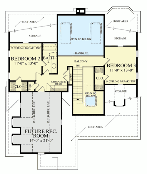 Plan 32621WP: Lots of Charm - Floor Plan - 2nd Floor - Country, Traditional