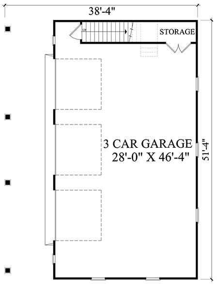 Plan 32626WP: 3 Car Carriage House Plan - Floor Plan - Main Level - Carriage