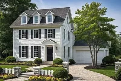 Narrow Lot Colonial House Plan