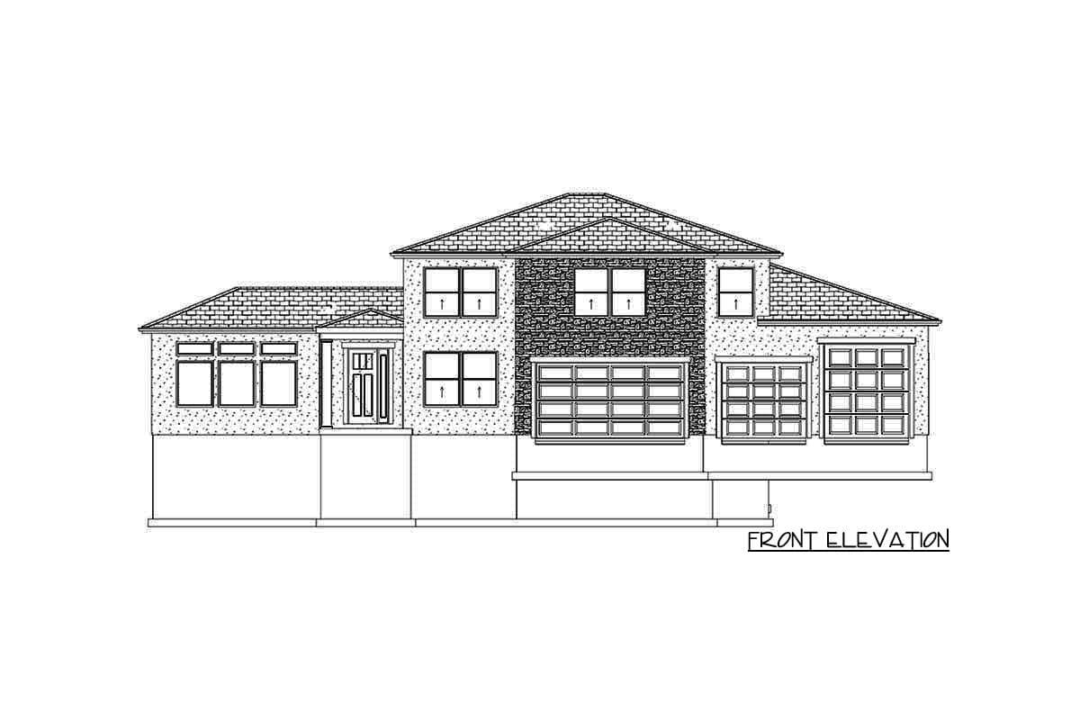 Plan 61386UT: Exclusive Transitional House Plan with Multi-level Rear Deck - Image #36 - Contemporary, European, Mountain, Transitional