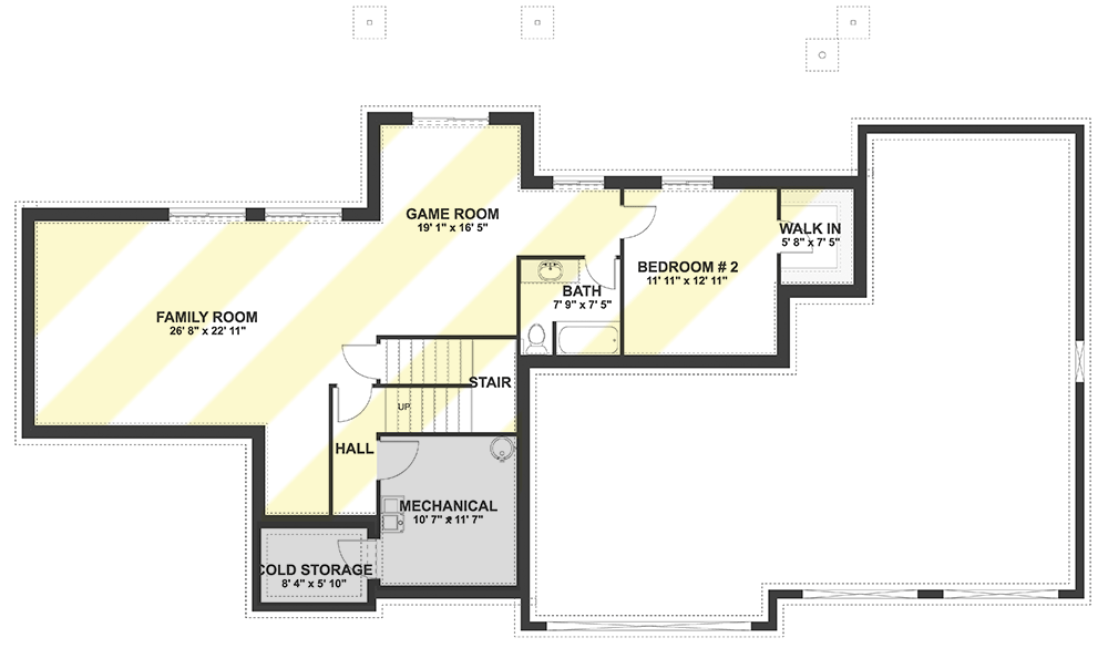 Plan 61386UT: Exclusive Transitional House Plan with Multi-level Rear Deck - Floor Plan - Optional Lower Level - Contemporary, European, Mountain, Transitional