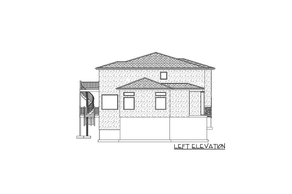 Plan 61386UT: Exclusive Transitional House Plan with Multi-level Rear Deck - Image #37 - Contemporary, European, Mountain, Transitional