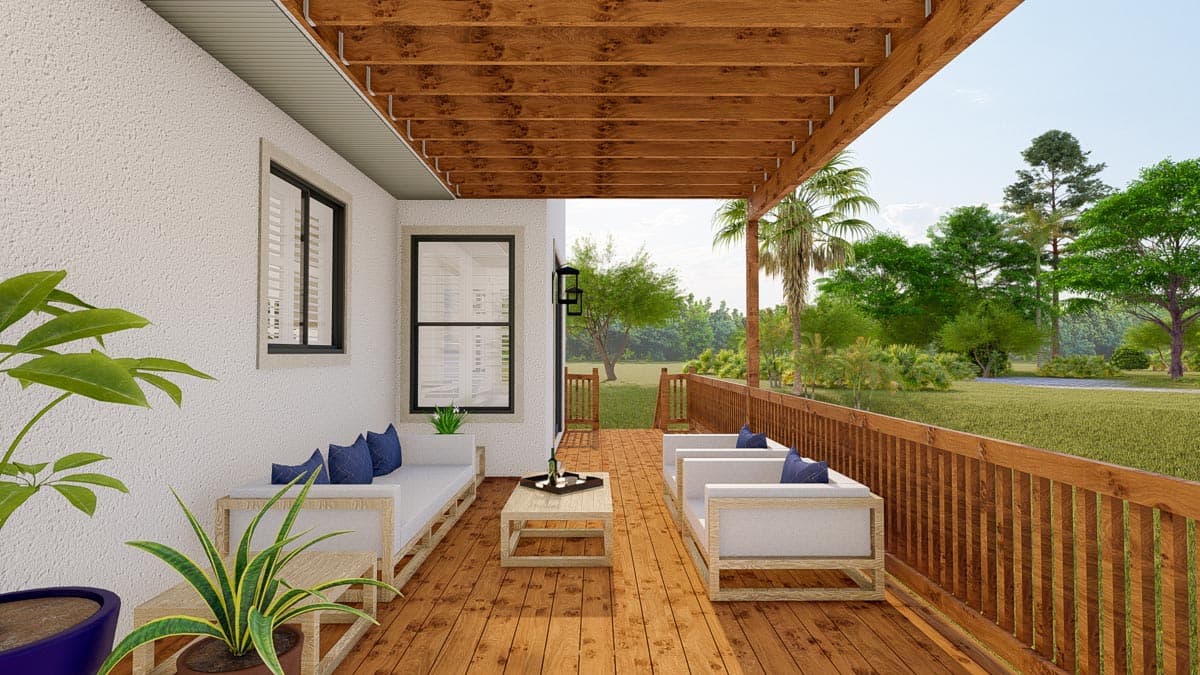 Plan 61386UT: Exclusive Transitional House Plan with Multi-level Rear Deck - Image #10 - Contemporary, European, Mountain, Transitional