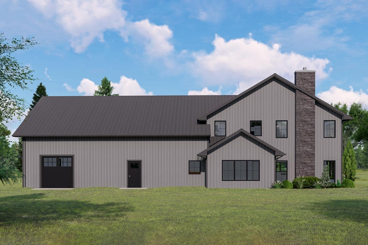 Plan 135061GRA: Barndominium with 2-Story Living Room and 4-Car Tandem Garage - 2765 Sq Ft - Image #9 - Barndominium, Country, Traditional, Vacation