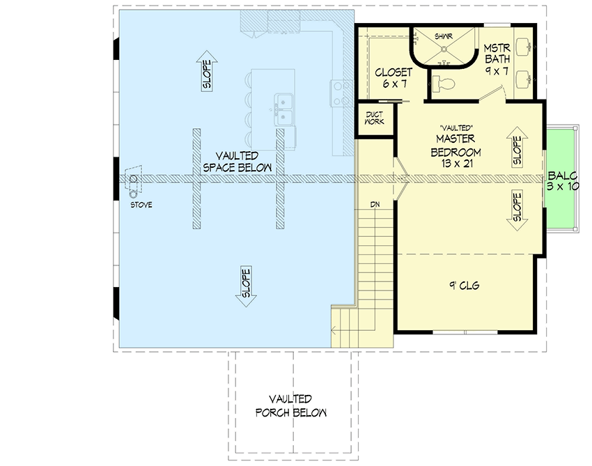 Plan 68786VR: Mountain Lake Home Plan with a Side Walkout Basement - 1736 Sq Ft - Floor Plan - 2nd Floor - Country, Mountain, Rustic