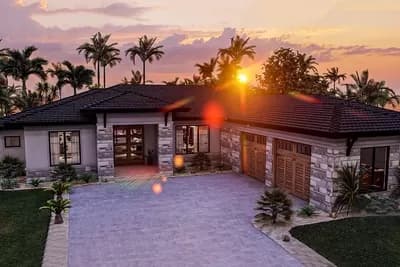One-Story Mediterranean-Style House Plan with Oversized 2-Car Garage - 2306 Sq Ft