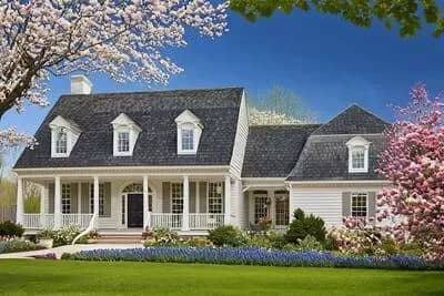 Gambrel Roof House Plan with 4 or 5 Bedsedrooms