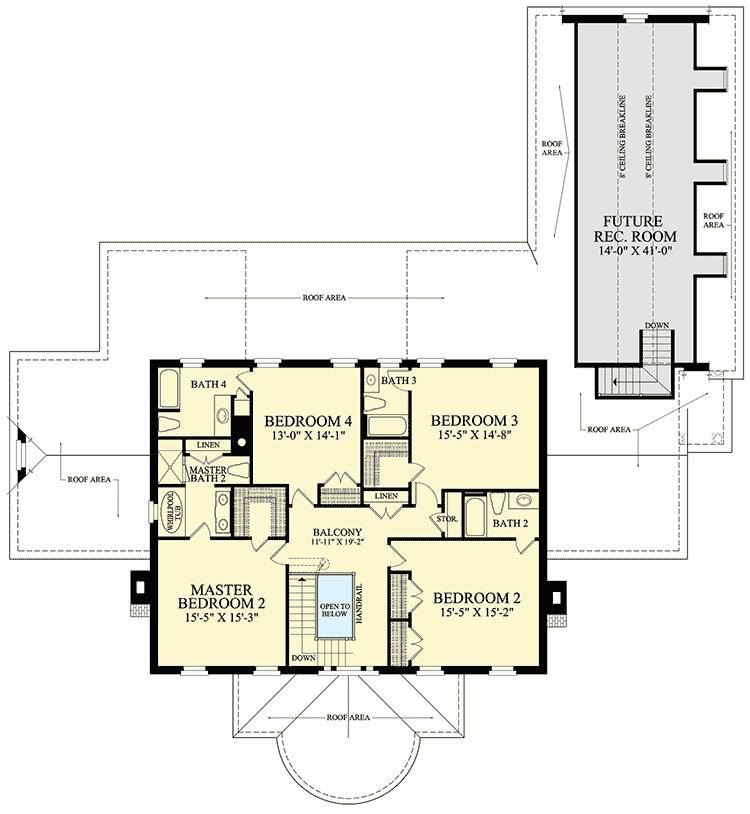 Plan 32650WP: Grand Colonial House Plan - Floor Plan - 2nd Floor - Colonial, Traditional